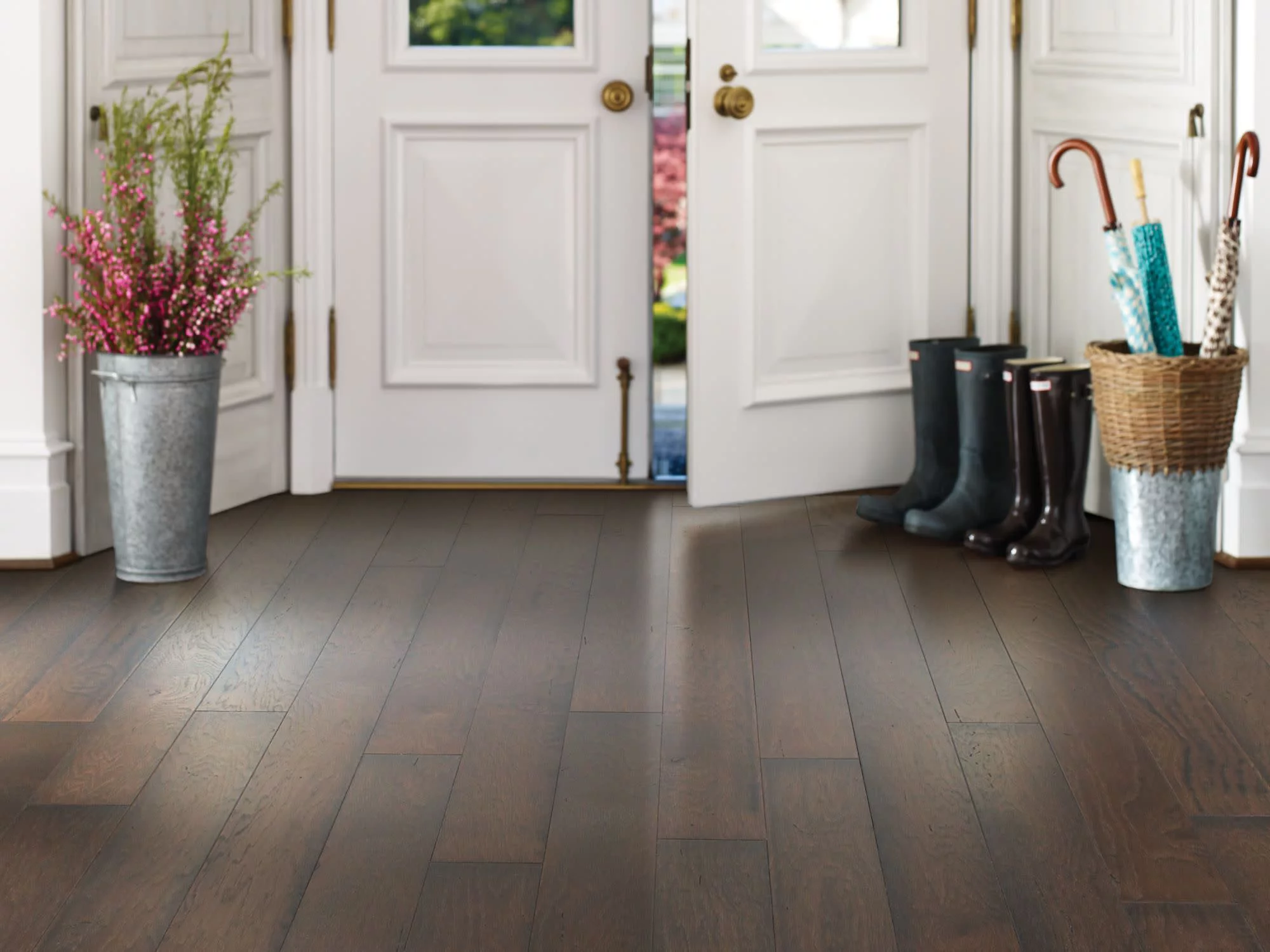 Shaw Sw550 Belle Grove 5" Wide Distressed Engineered Hardwood Flooring - Fireside