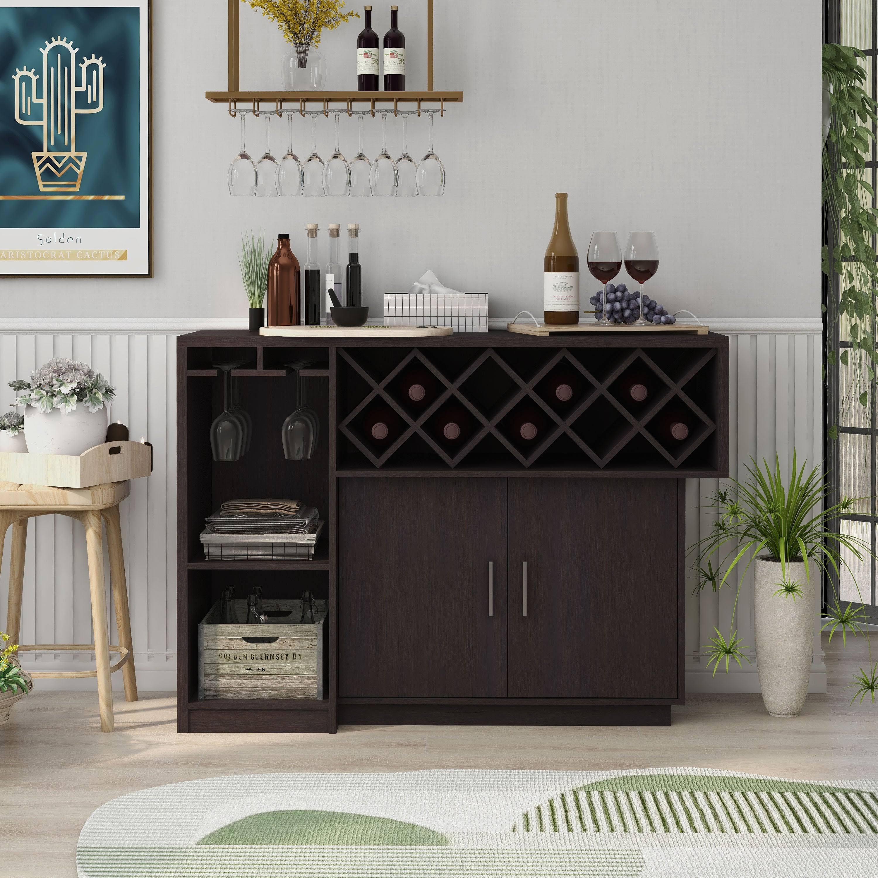 Furniture of America Leo Modern Espresso (Brown) 2-Door Multi-Storage Buffet