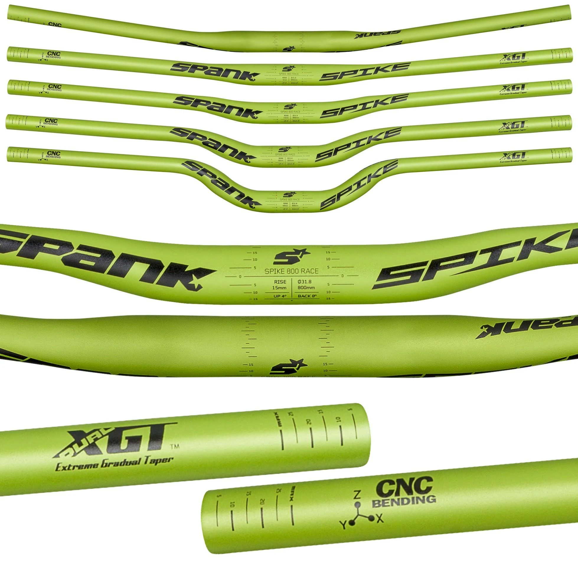 Spank Spike 800 Race Bar - Green