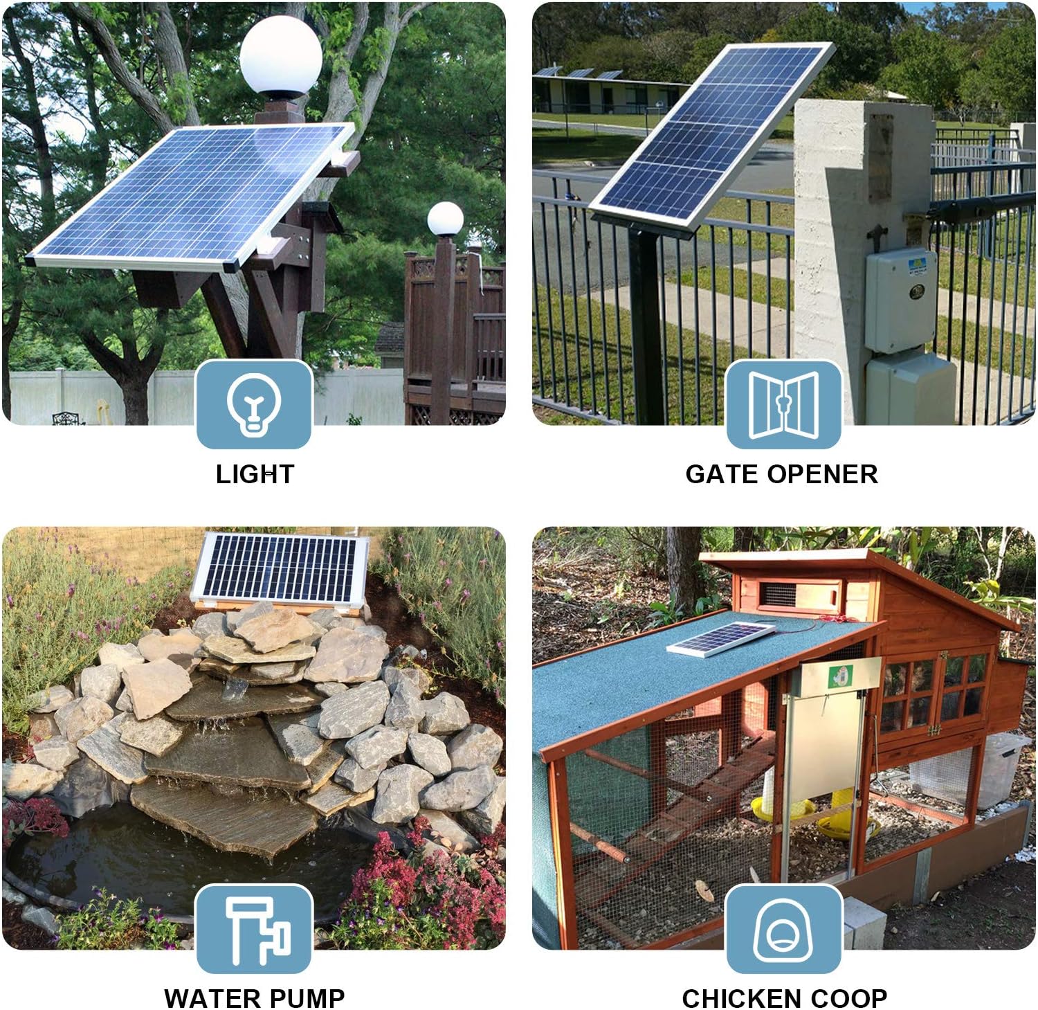 ECO-WORTHY 25 Watts 12V Off Grid Solar Panel SAE Connector Kit: Waterproof 25W Solar Panel + SAE Connection Cable +10A Charge Controller for Car RV Marine Boat 12 Volt Battery