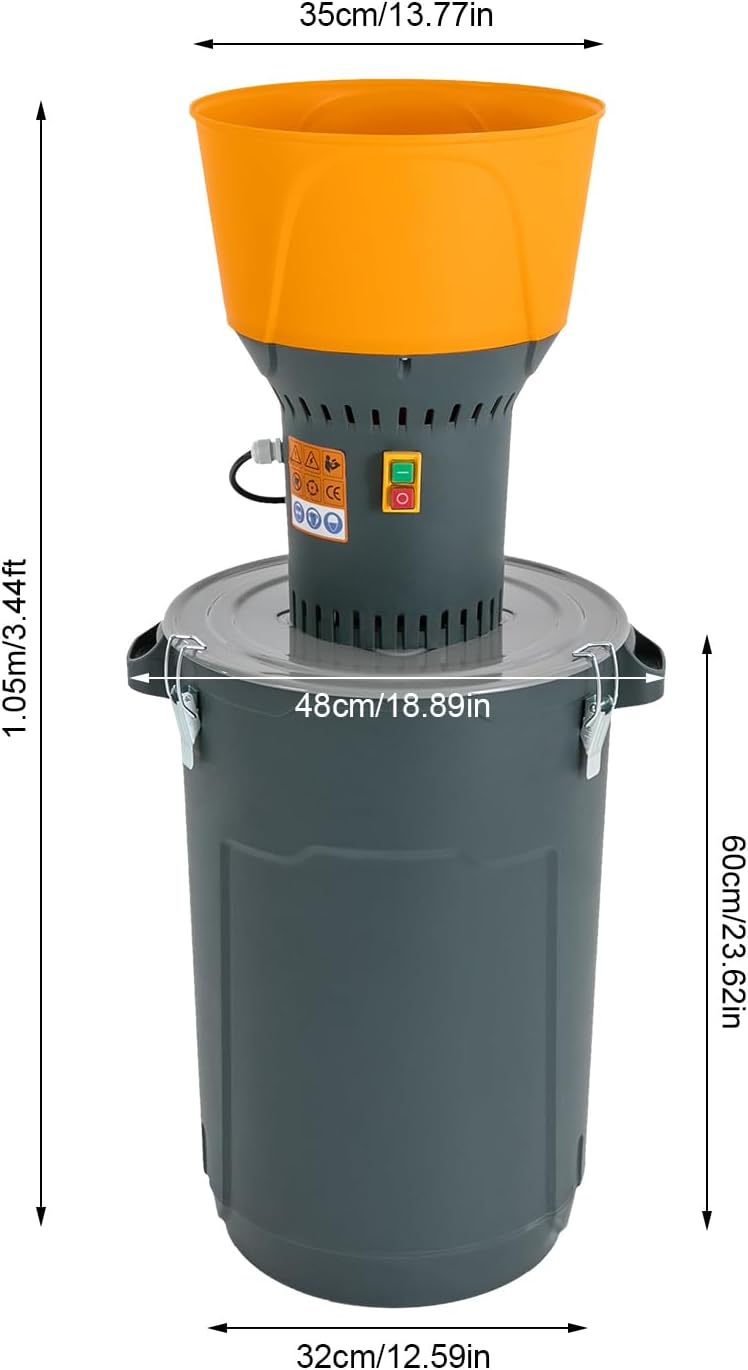 Electric Grain Mill Grinder 1300W Corn Grinder 60L/15.85Gal Kitchen Mill Grinder High Speed Dry Grain Mill Grinder with 5 Grinding Sieves Wheat Grinder for Grinding Wheat Corn Rice | US STOCK
