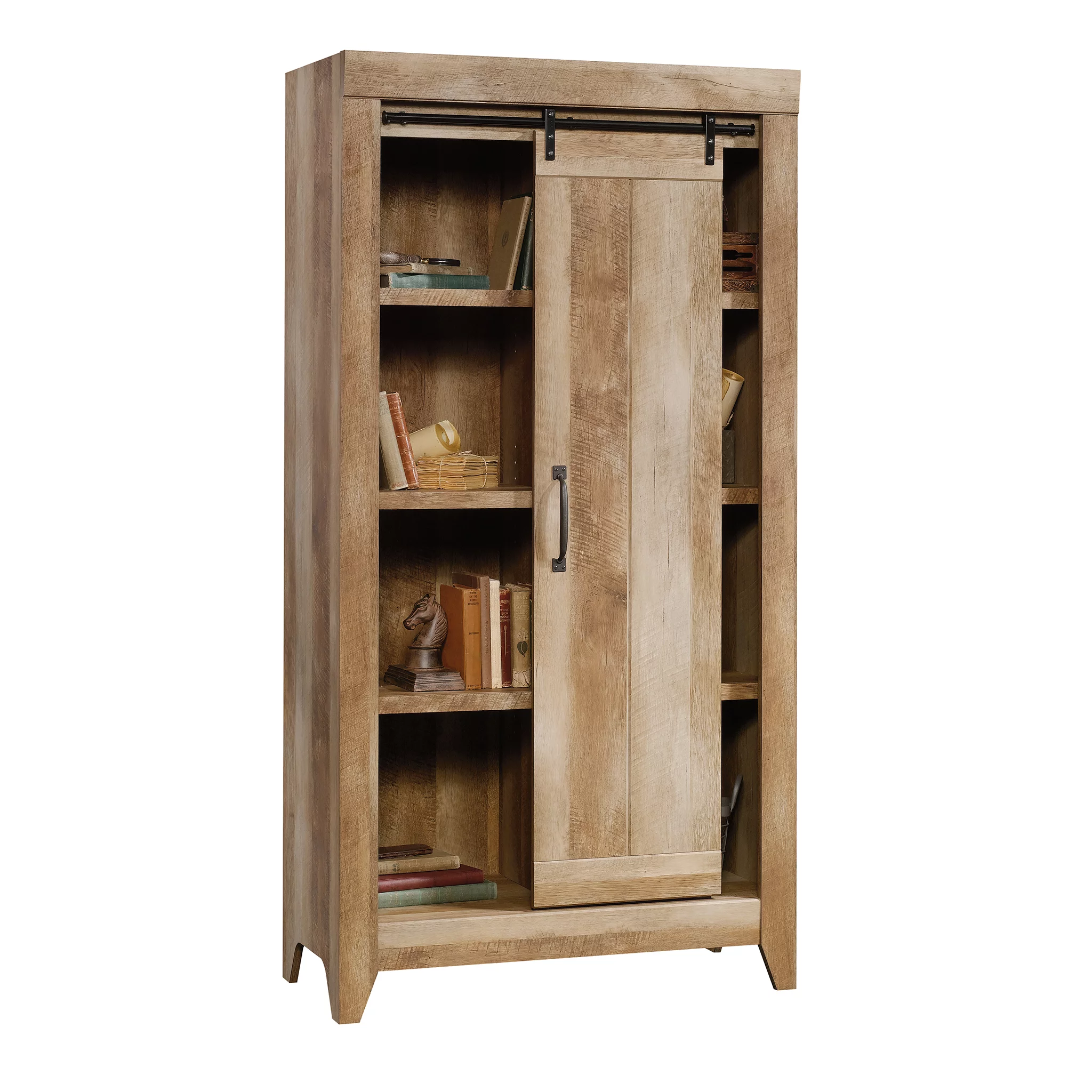 Sauder Adept Storage Cabinet, Craftsman Oak Finish