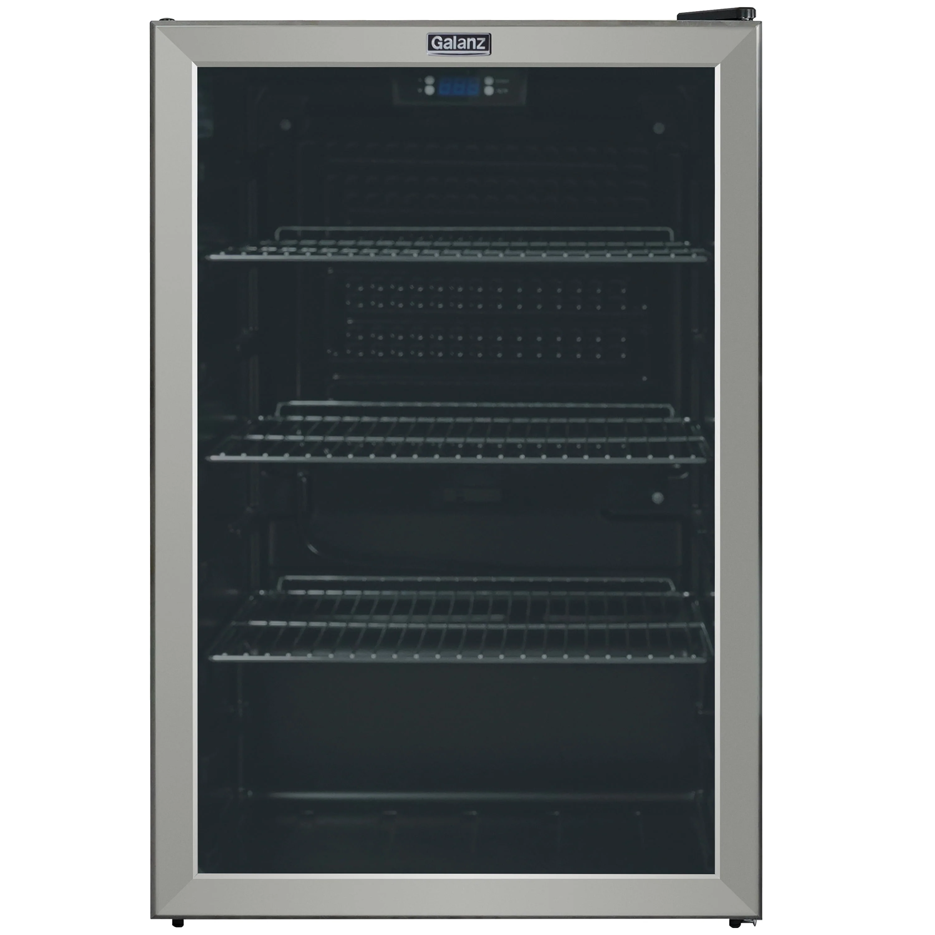 Galanz 4.5 Cu ft 152 Can Beverage Center Mini Fridge, Stainless Steel, New