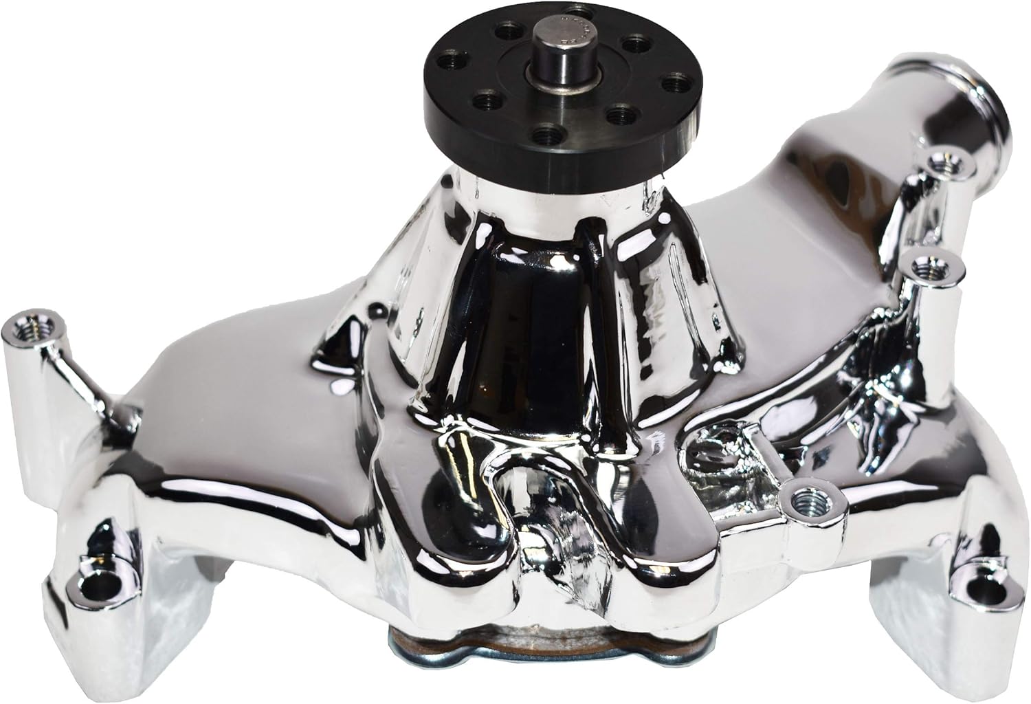 A-Team Performance - 8-Blade Aluminum 5/8" Volume Long Water Pump - Compatible with Big Block Chevrolet 396 402 427 454 Chrome