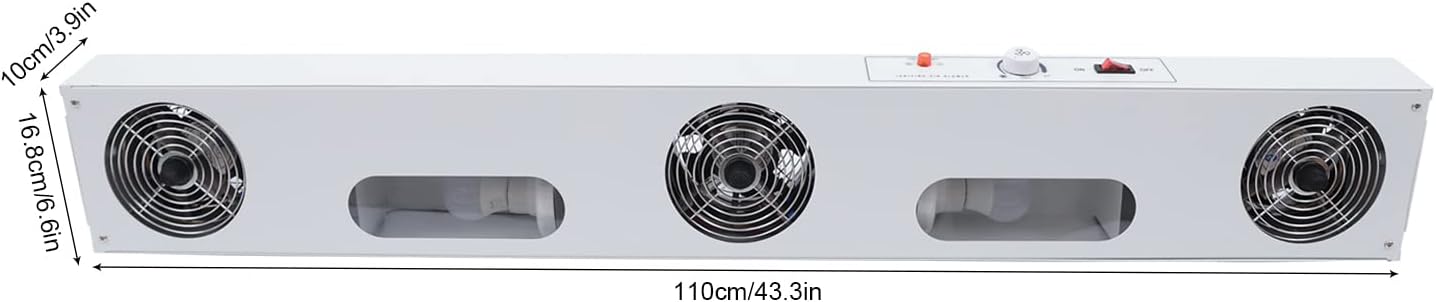Ionizing Air Blower ESD Blowing Ionizer Static Elimination Ionic Drying Machine with 3 Fan Adjustable Angle Cleanroom Ionizer（1.39 m³/min 110v/60hz）