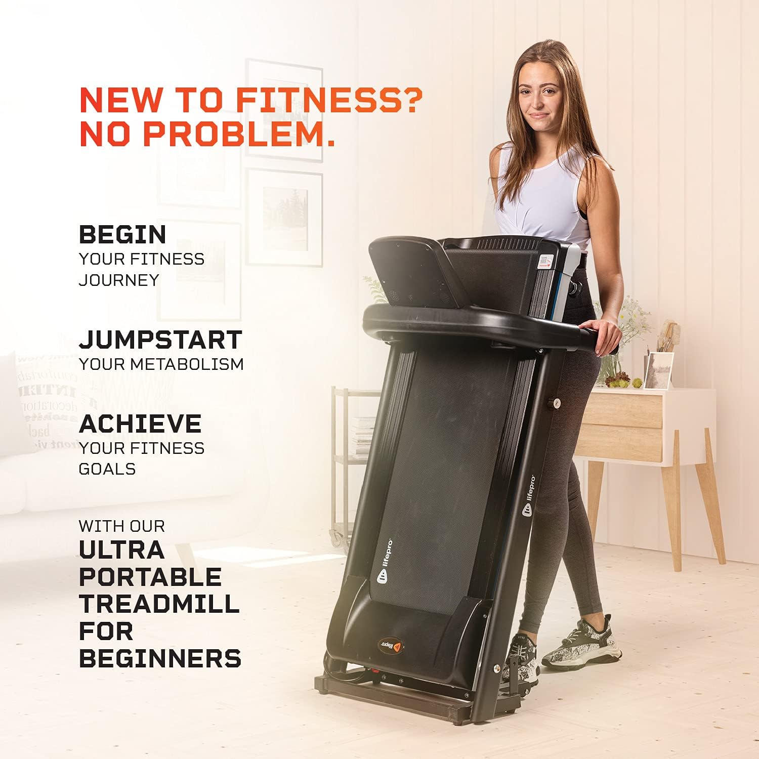 LifePro Foldable Treadmill for People 5' 4" & Under. Mini Electric Folding Treadmill for Walking & Running That Fits Small Spaces Including Apartments (Includes Bluetooth & Tablet Holder)