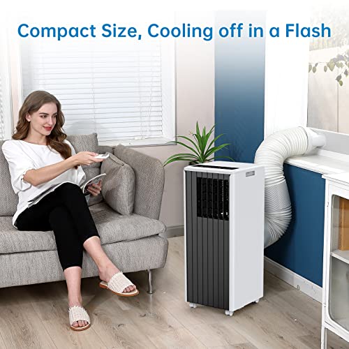 Portable Air Conditioner, Portable AC with Remote Control for Room up to 550 Sq.Ft, 3-in-1 Functions/Digital Display/24 Hrs Timer/Caster Wheels for Home/Office/Dorms