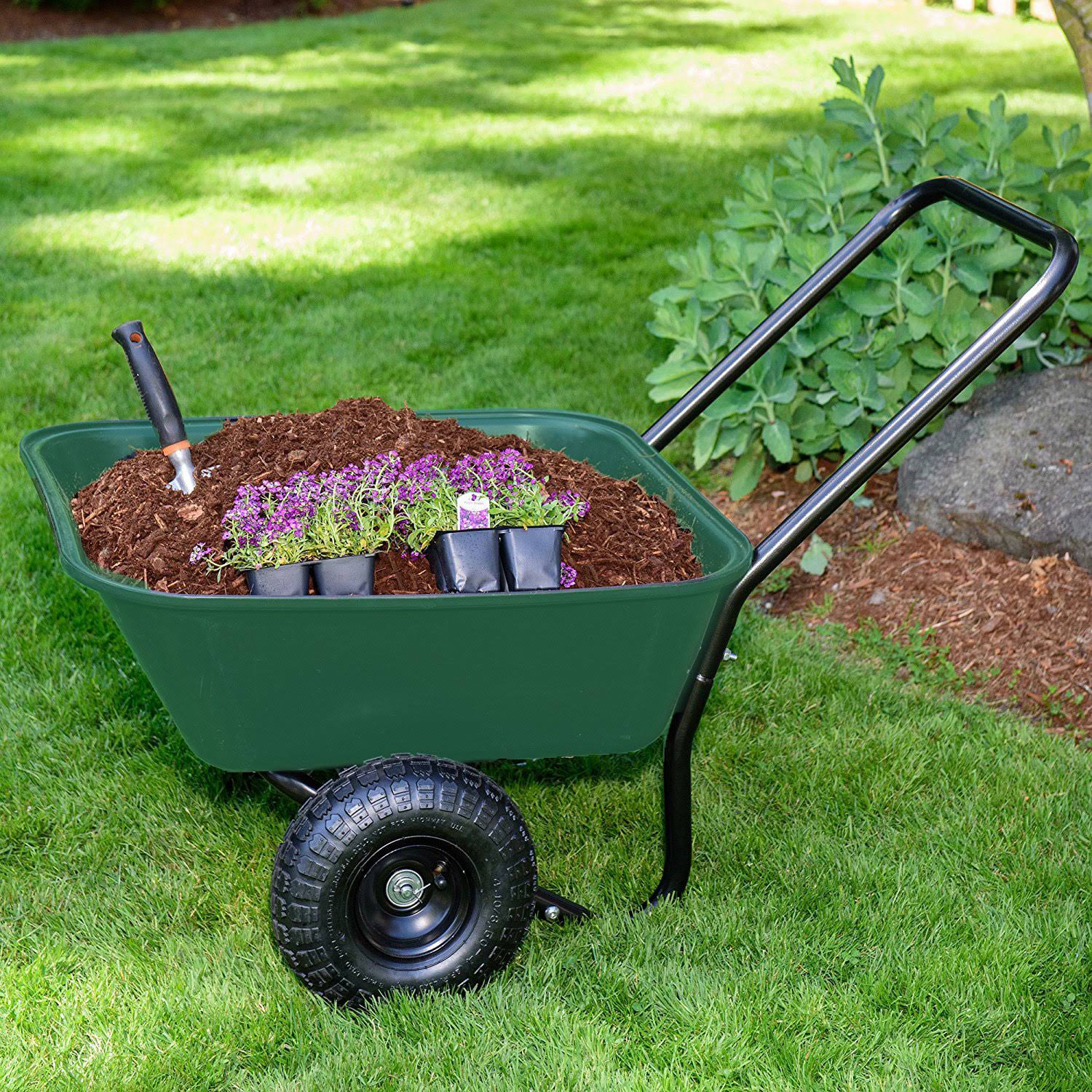 Marastar Marathon Industries Outdoor Heavy Duty Gardening Lawn Cart, Green