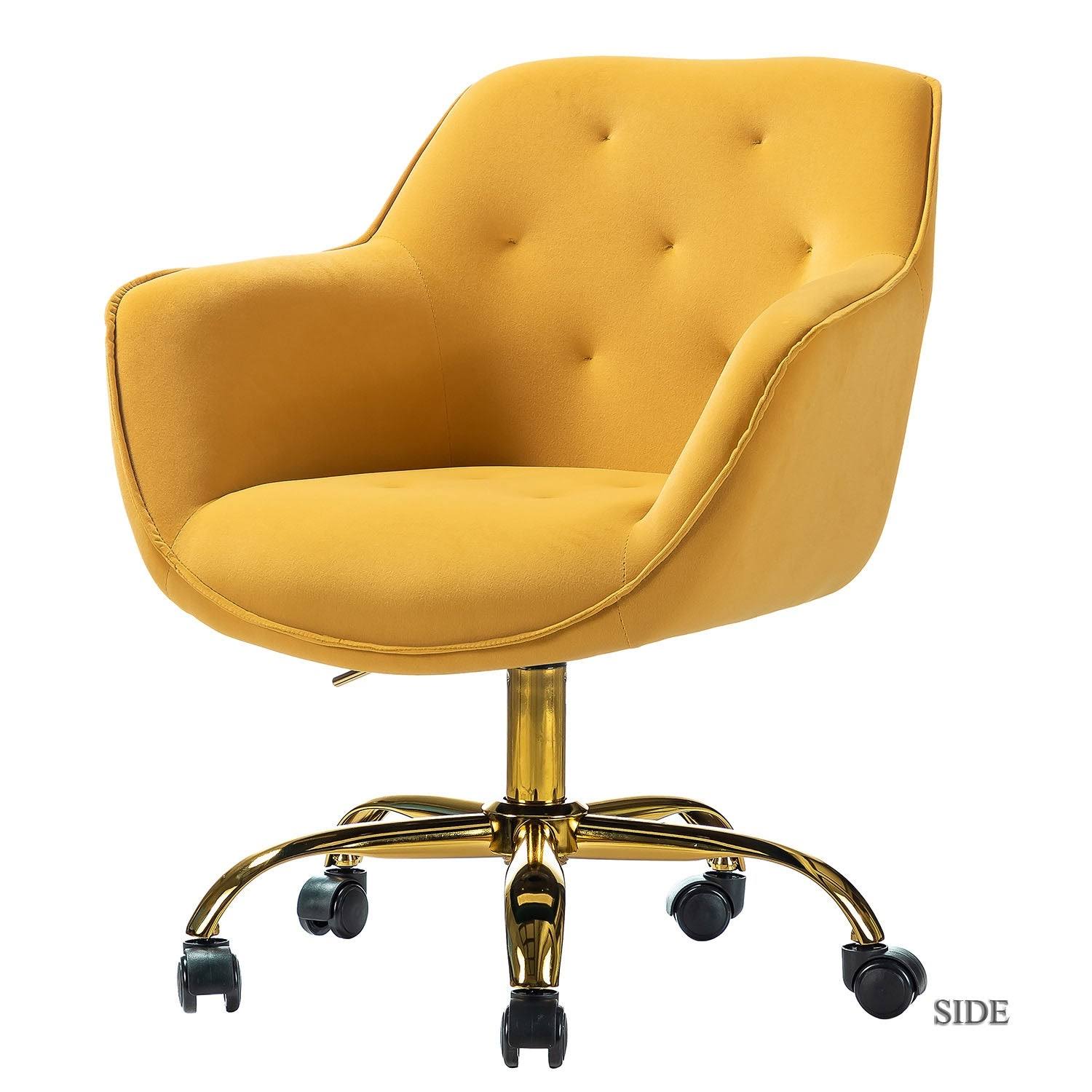 Galera Swivel Task Chair with Tufted Back - Black