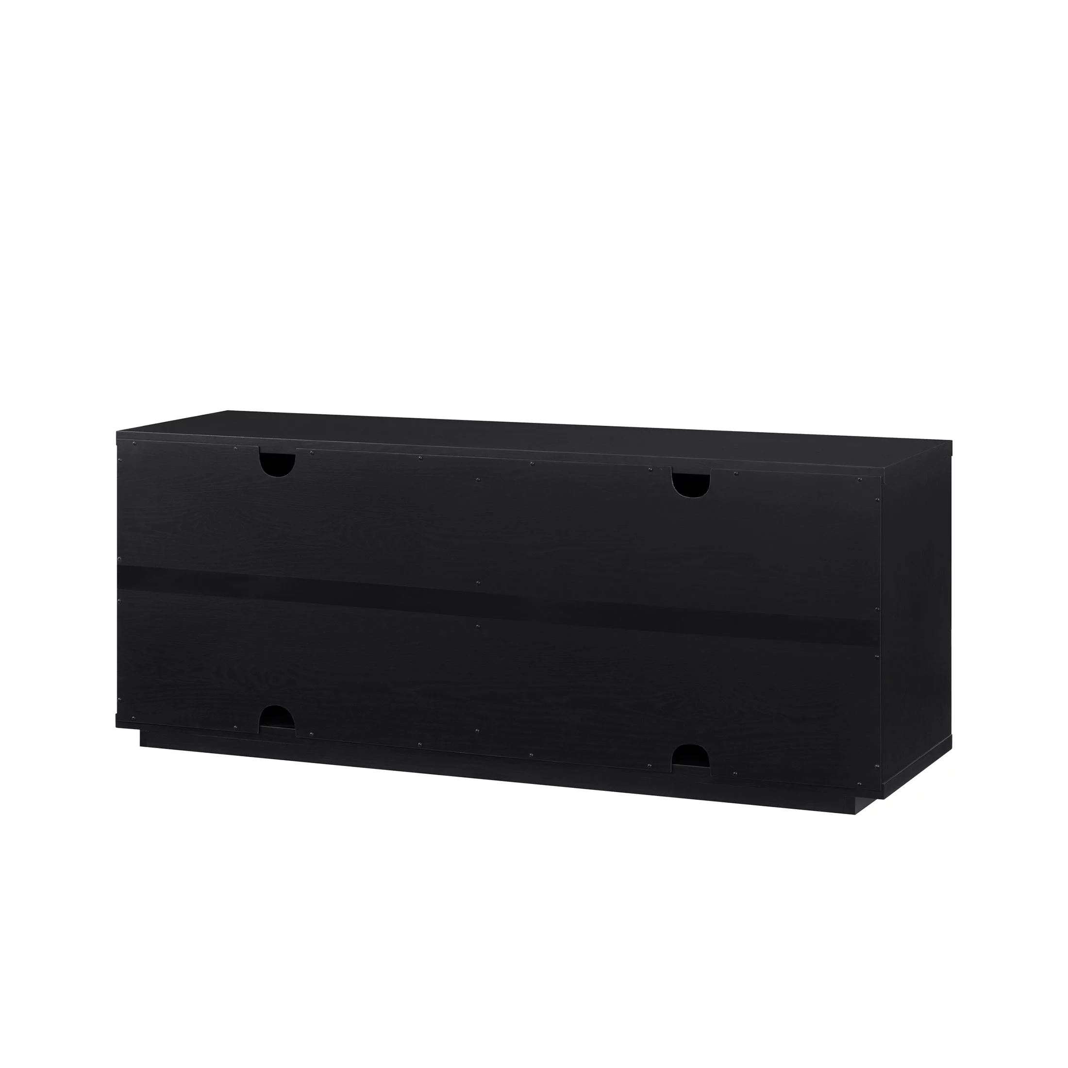 Beautiful Fluted TV Stand for TV’s up to 70” by Drew Barrymore, Rich Black Finish