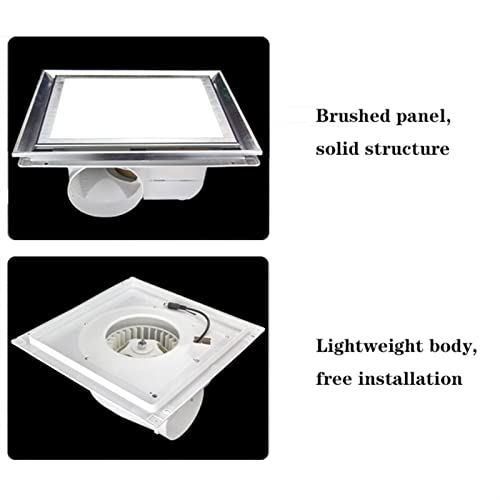HASMI Exhaust Fan Integrated Ceiling Led Lighting Ventilating Fan, 2-in-1 Silent Exhaust Fan with Light, 30×30cm Ceiling Ventilating Fan for Bathroom Kitchen Ventilation Fan