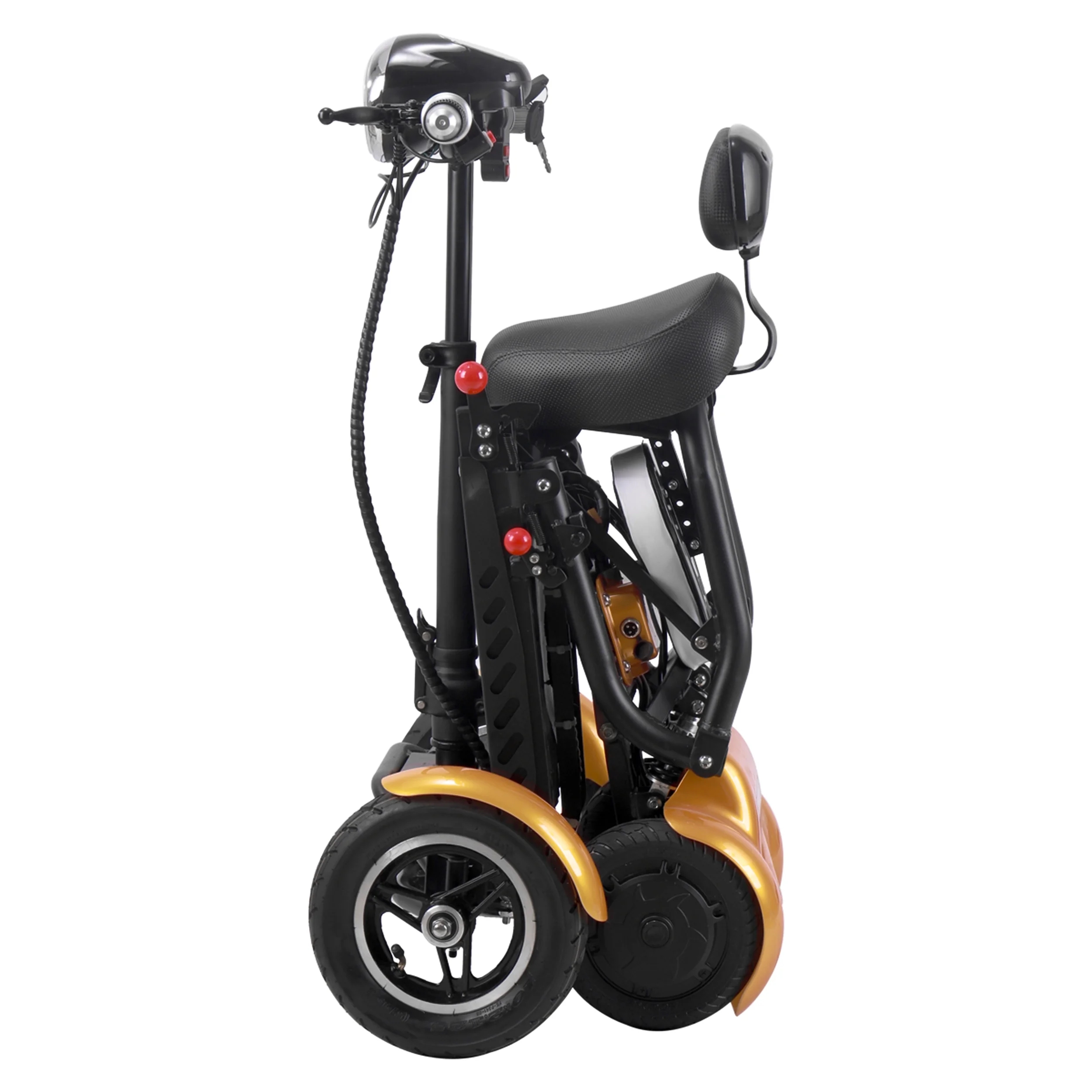 Bangeran Electric Mobility Scooter, 4 Wheel Foldable Portable, Up to 12 Miles - Blue
