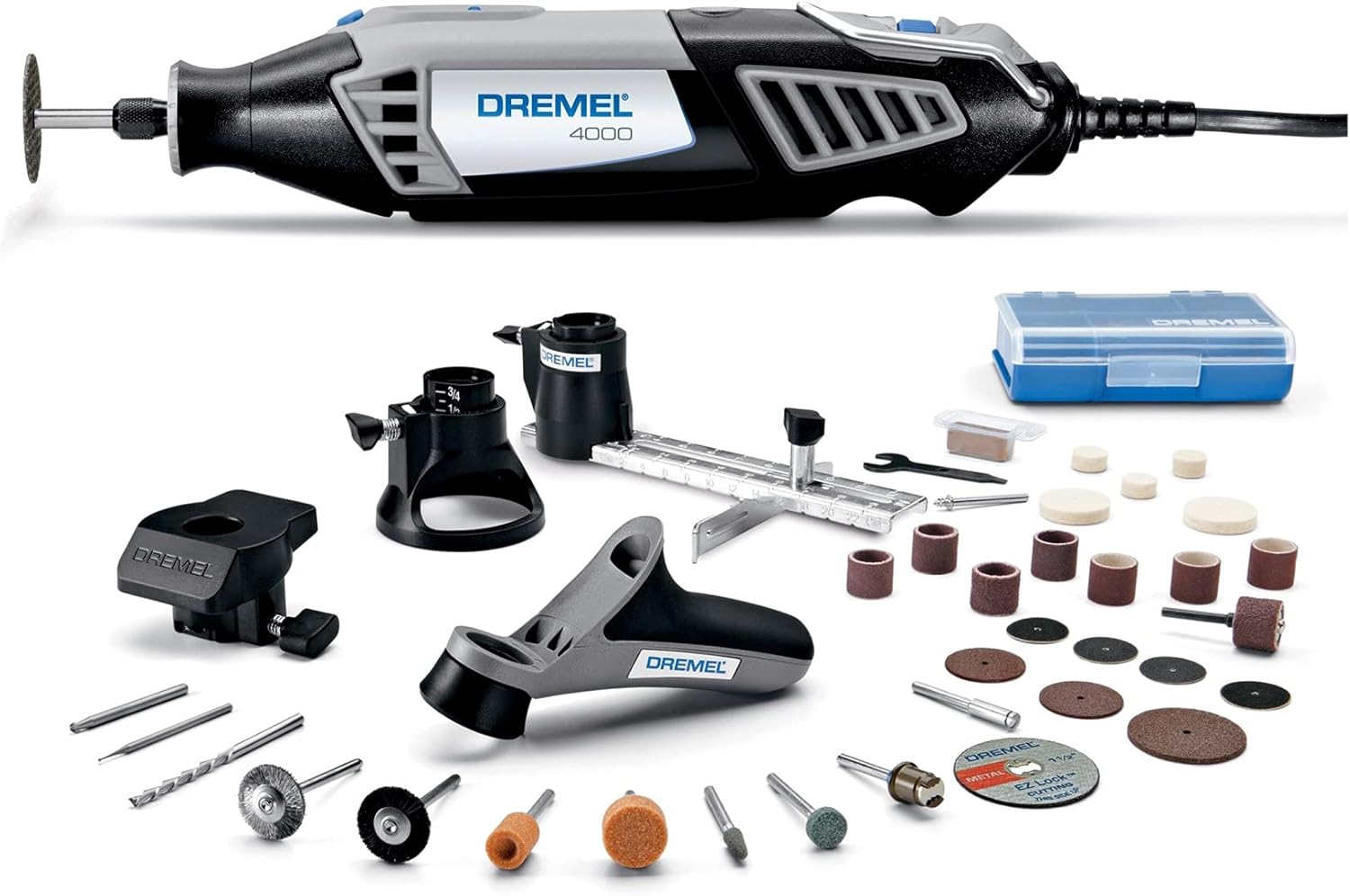 Dremel 4000-2/30 High Performance Rotary Tool Kit- 2 Attachments & 30 Accessories- Grinder, Sander, Engraver- Perfect for Routing, Black, Full Size, 32 Piece Kit Pack of 2