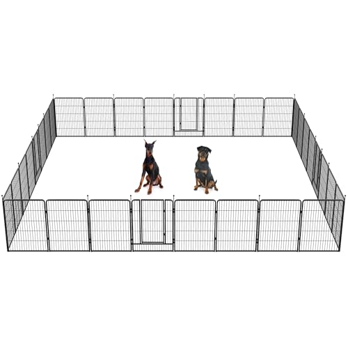 FXW Instant Dog Playpen, Portable Pet Fence for Outdoor, RV Trips, and Camping, 40inch, 16 Panels for Medium and Large Dogs│Patented