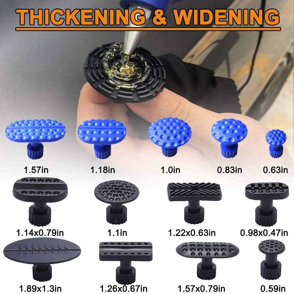 Manelord Auto Body Dent Repair Kit, Car Dent Puller with Golden Dent Puller for Auto Body Dent Removal, Minor Dent and Deep Dent Removal Pack of 2