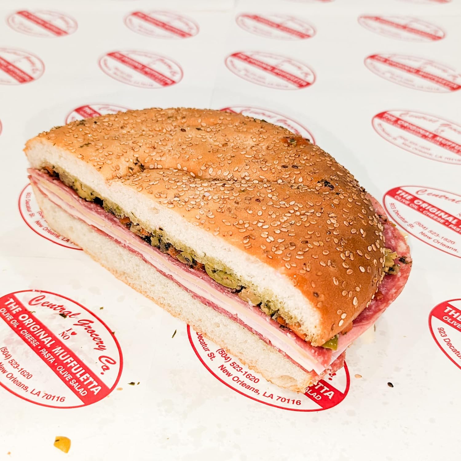 Central Grocery’s Original Muffuletta Sandwich 1 Pack (Serves 2-4) Pack of 2