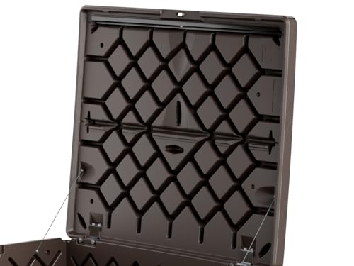Rubbermaid Extra Large Resin Outdoor Storage Deck Box (134 Gal), Weather Resistant, Gray, Deck Organization for Home/Backyard/Pool Chemicals/Toys/Garden Tools/Porch/Patio Cushions