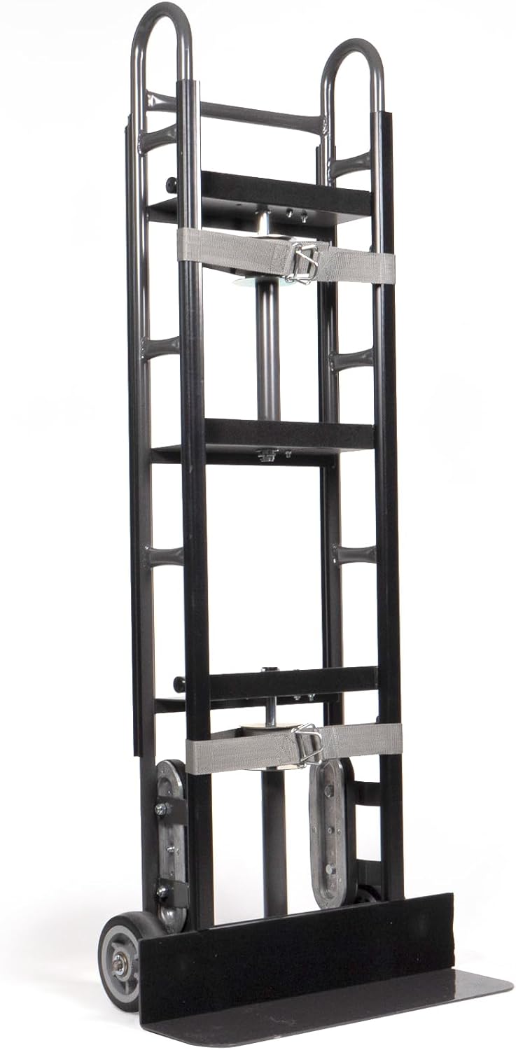 US Cargo Control Appliance Truck - Steel Hand Truck - Heavy Duty 800 Pound Capacity - Appliance Hand Dolly with Double Auto Recoil System - Stair Climber Capability