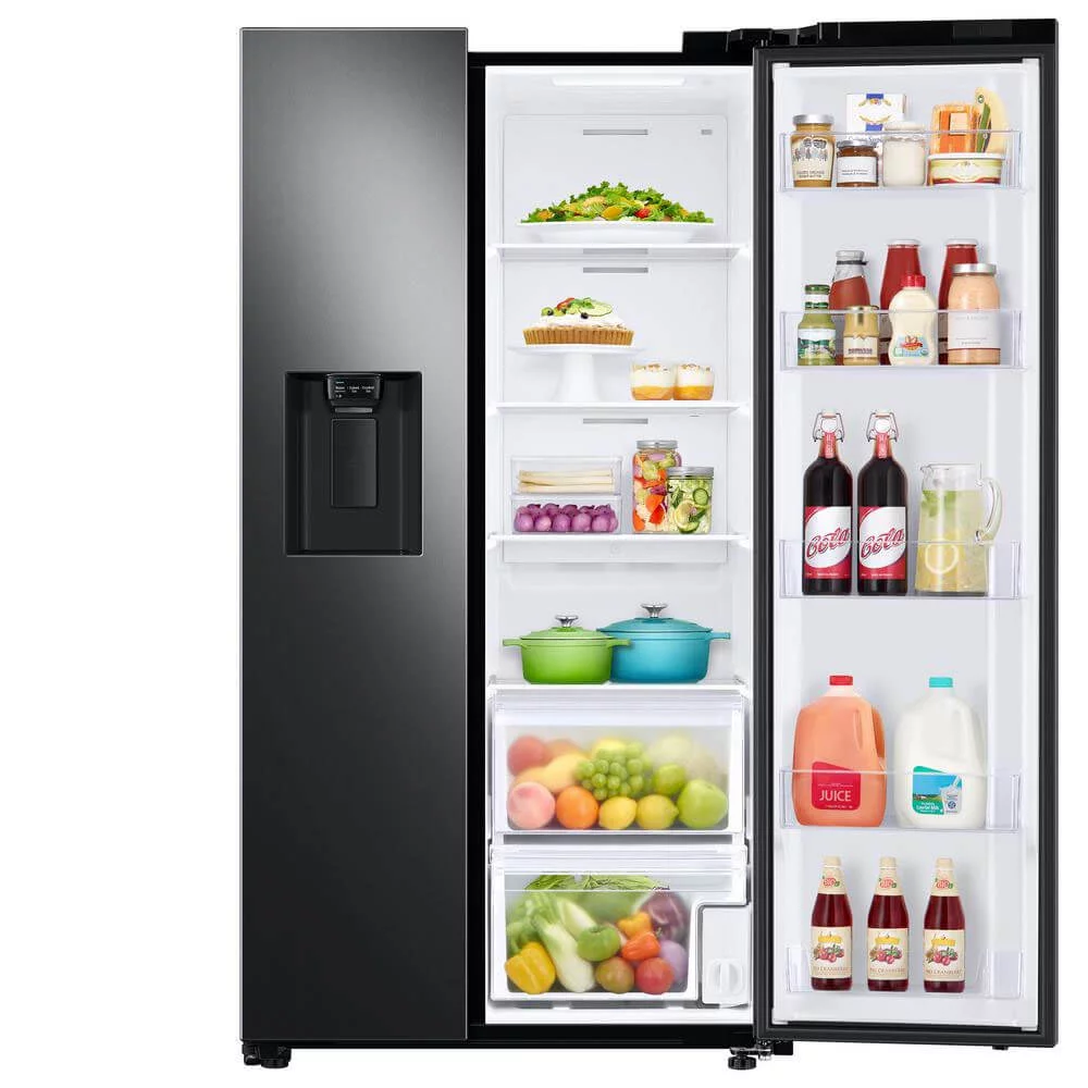 Samsung RS22T5201SG 22 Cu. Ft. Black Stainless Steel Side-by-Side Counter-Depth Refrigerator