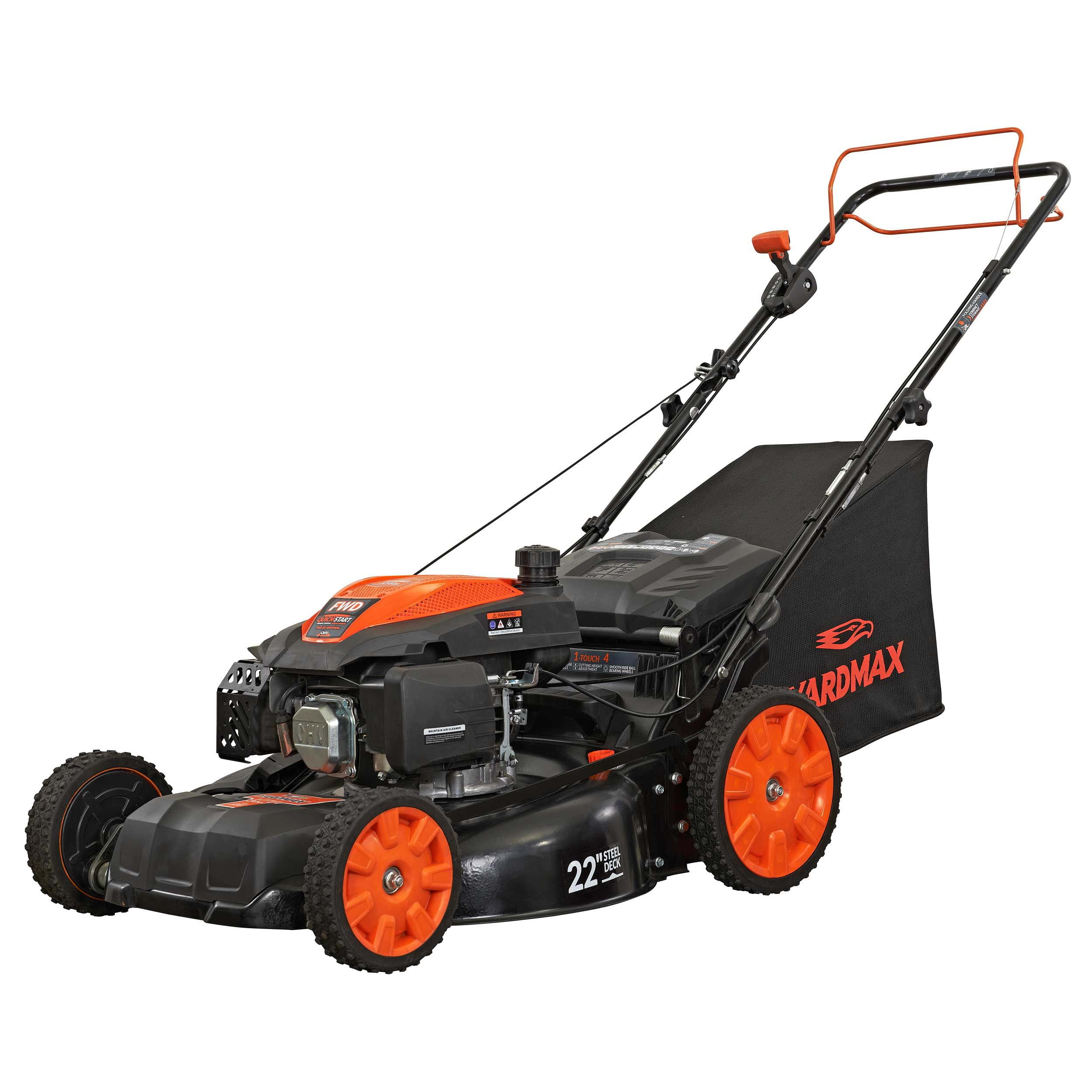 Yard Max 22 in. 201cc SELECT PACE 6 Speed CVT High Wheel FWD 3-in-1 Gas Walk Behind Self Propelled Lawn Mower