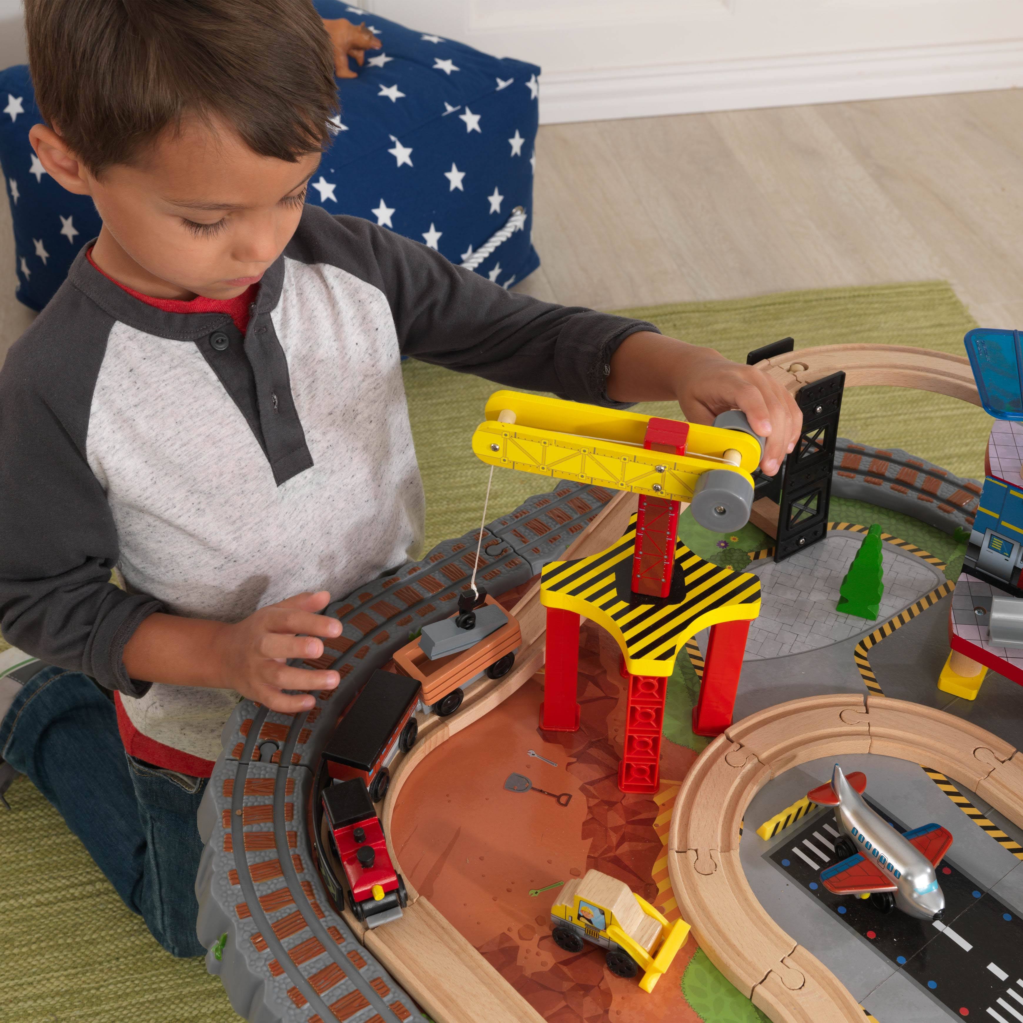 Kidkraft Transportation Station Train Set u0026 Table
