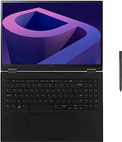 LG Gram 16 2-in-1 Laptop 2023 16" WQXGA IPS Touchscreen 12-Core Intel i7-1360P 32GB LPDDR5 1TB SSD Intel Iris Xe Graphics Thunderbolt 4 Wi-Fi 6E Backlit KB Fingerprint Win 11 Home Pen w/ONT 32GB USB