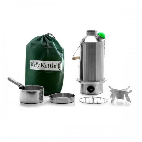 Kelly Kettle 50045 Large Stainless Steel Base Camp Basic Kit