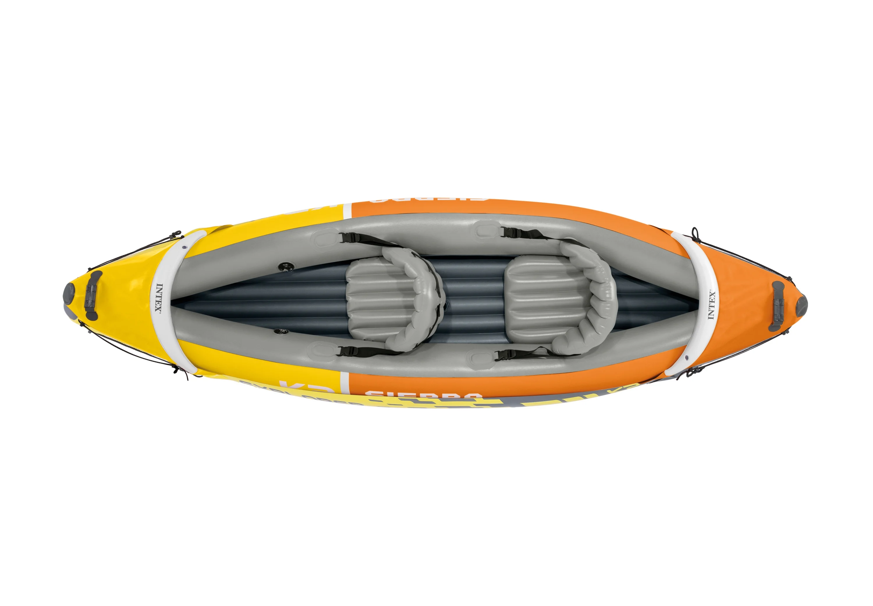 Intex Sierra K2 2-Person Inflatable Blow Up Fishing Kayak with Accessory Kit Oars and Hand Pump