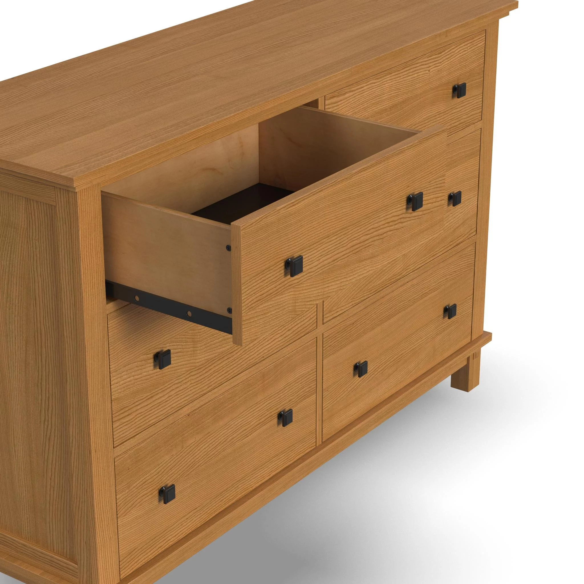 Homestyles Oak Park 6-Drawer Traditional Wood Dresser in Brown