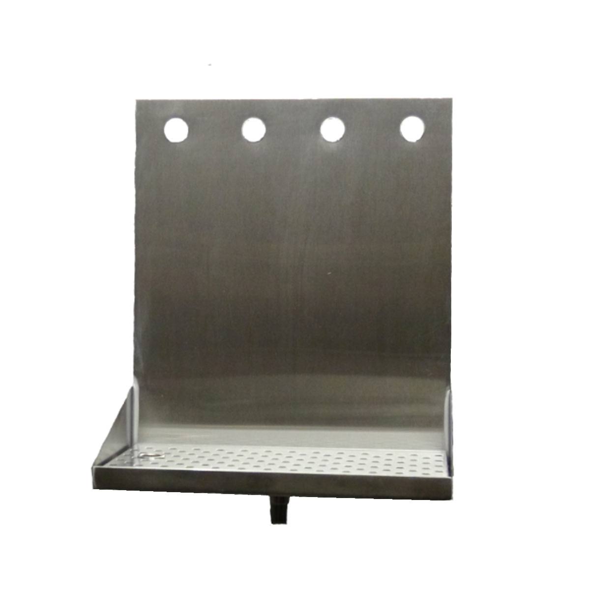 American Beverage 4 Faucet Wall Mount Stainless Beer Tap Drip Tray (16x22 Length) from Rapids Wholesale 508-164