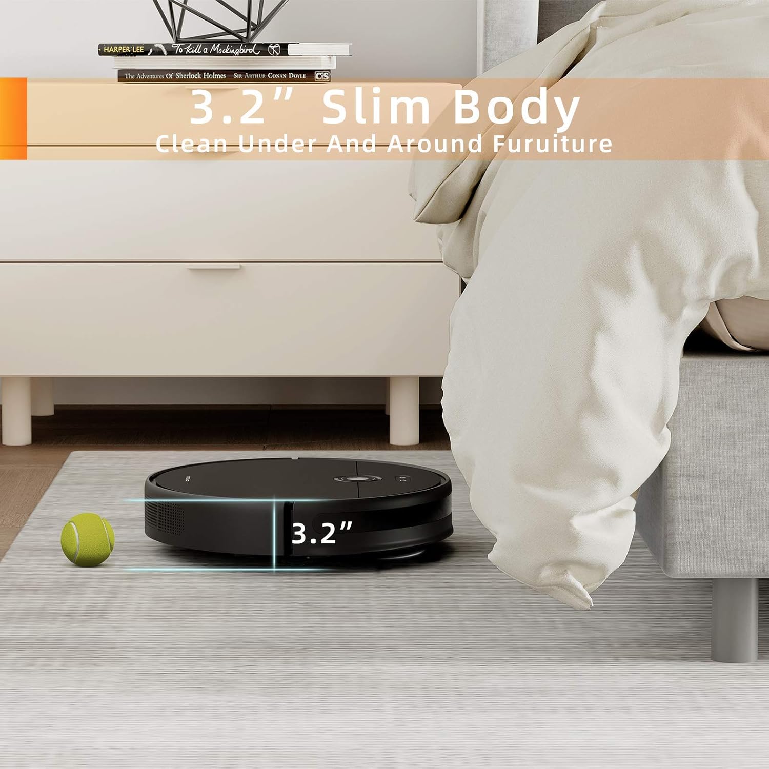 MOVA Z500 Robot Vacuum and Mop, Smart Navigation Robot Vacuum, Robot Vacuum Cleaner with 3000Pa Strong Suction, Alexa, 5200mAh Large Battery, 2-in-1 Vacuum and Mop, for Pet Hair, Hard Floor, Carpet