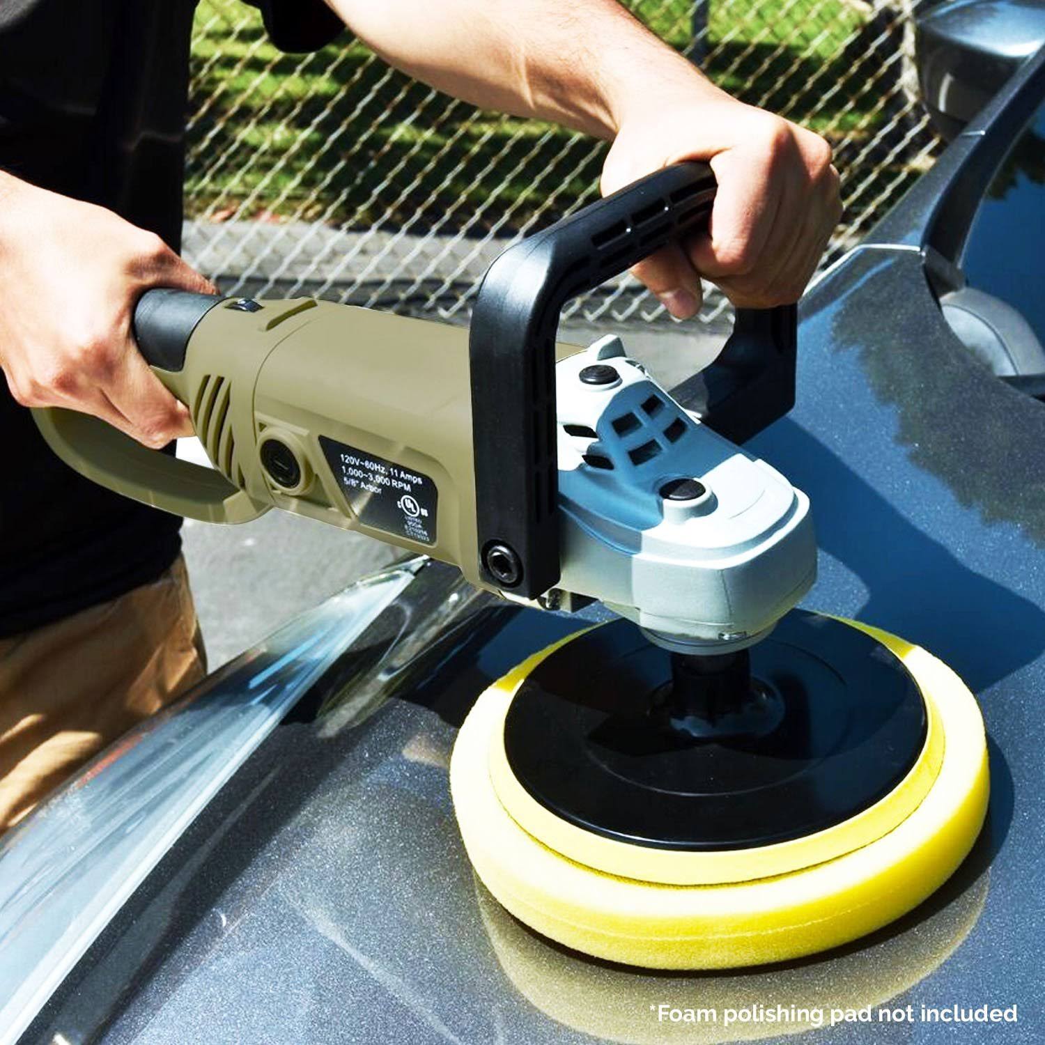 Neiko Variable Speed 7x22 Car, Truck and Boat Polisher, 1.75 HP Buffer