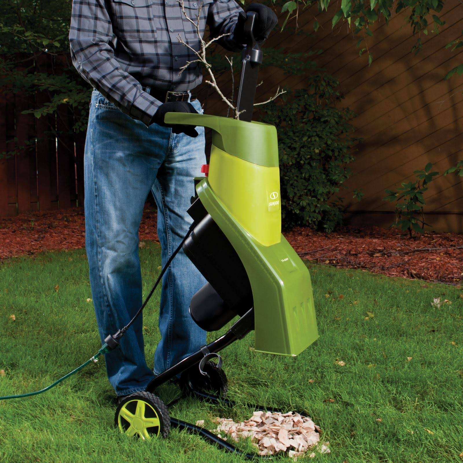 Sun Joe Wood Chipper and Shredder, Green/Black