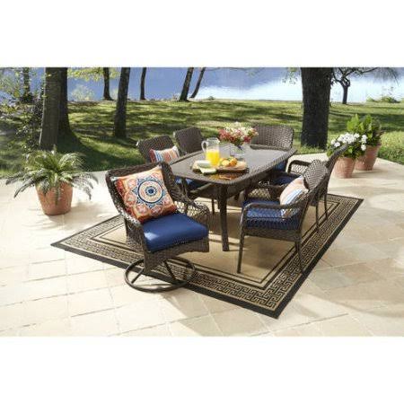 Better Homes and Gardens Colebrook 7-Piece Dining Set, Blue