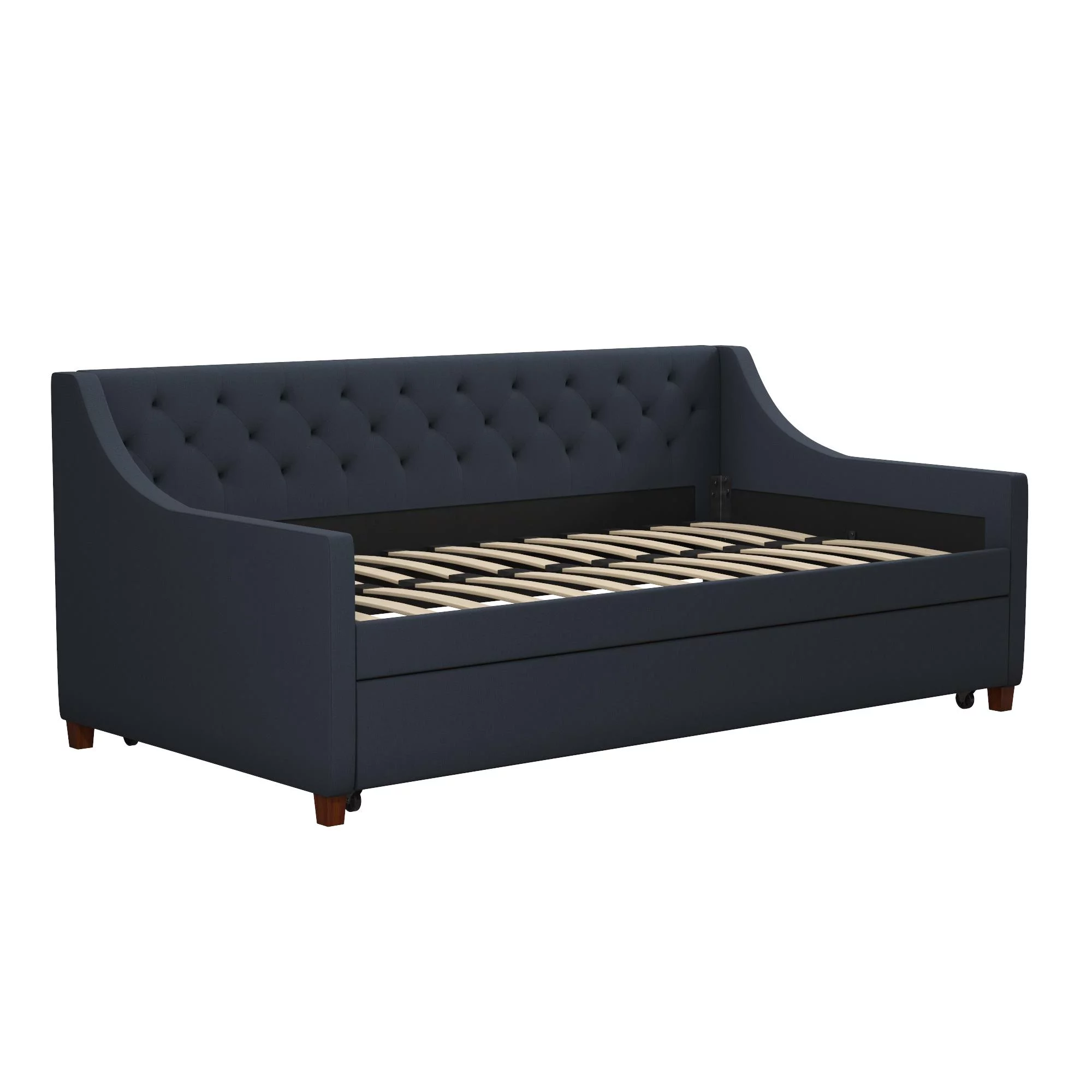 Novogratz Her Majesty Daybed and Trundle, Blue Linen