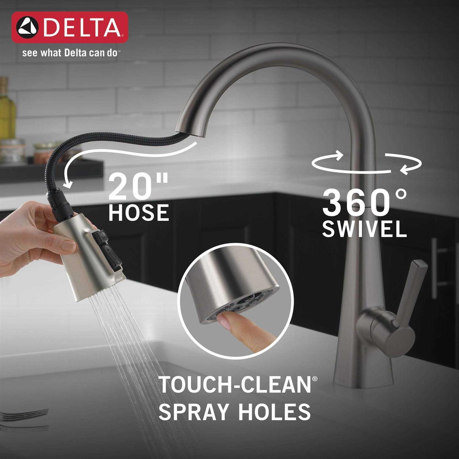 Delta Lenta Single-Handle Pull-Down Kitchen Faucet - Shop Hardware Tools Online Store