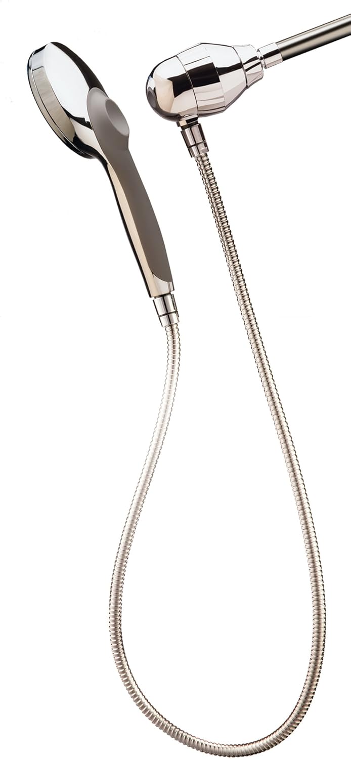 Culligan S-H200-C Hand-Held Showerhead with Magnetic Base and Filter, 10,000 Gallon, Brushed Chrome