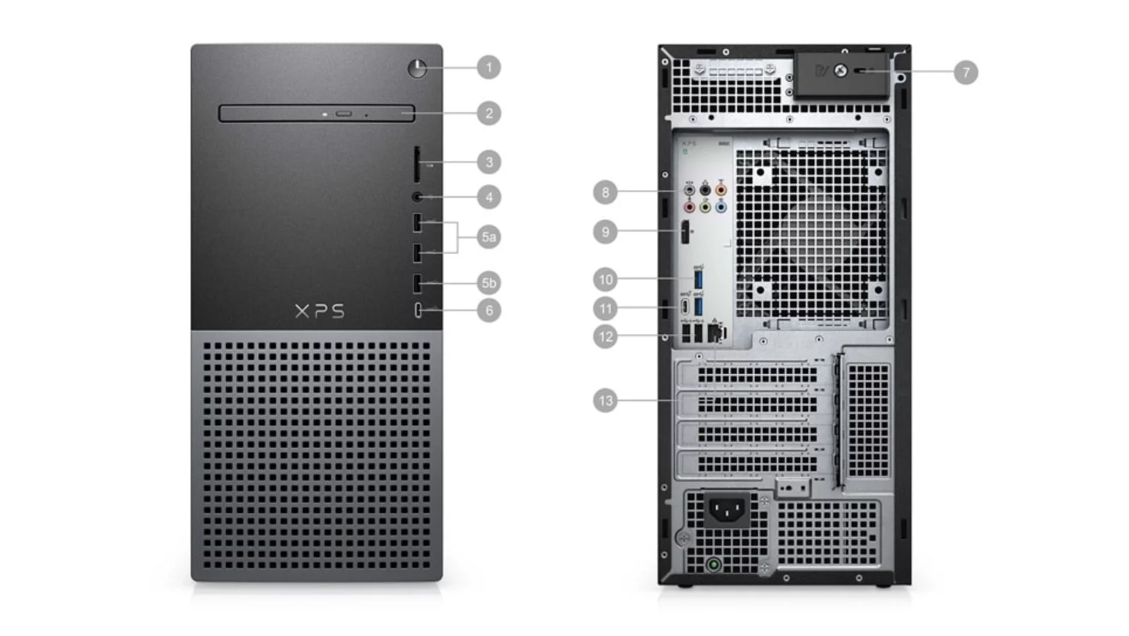 Restored Dell XPS 8950 Desktop (2022) Core i5 - 2TB HDD + 512GB SSD - 32GB RAM Cores - 12th Gen CPU (Refurbished) - Curated Treasures Market