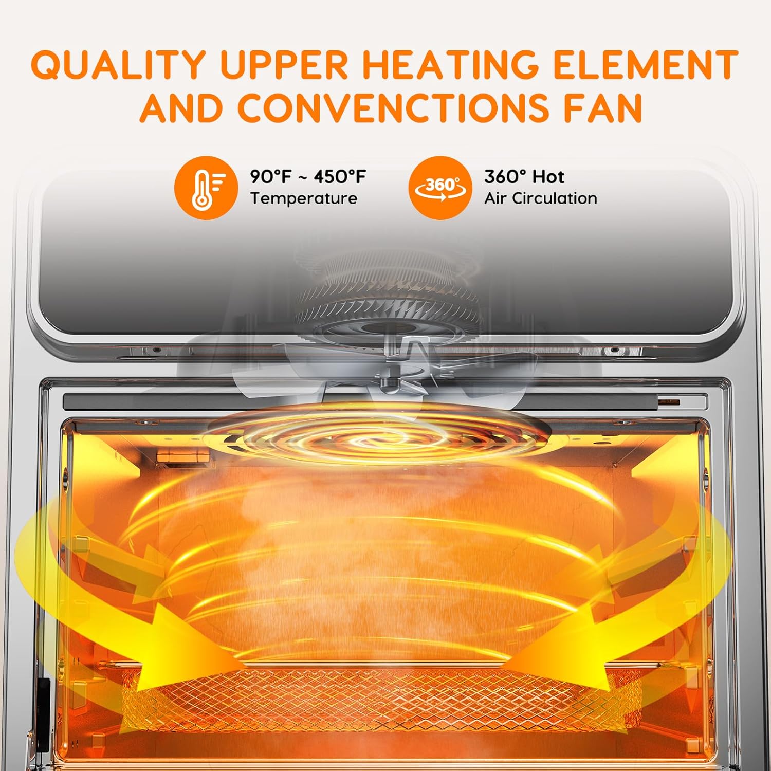 11-in-1 Air Fryer Oven 13QT Stainless Steel Air Fryer - Airfryer Combo Oven 1500W Large Capacity Multifunction Toaster Oven with Recipe & 6 Accessories ETL Certified (13QT)