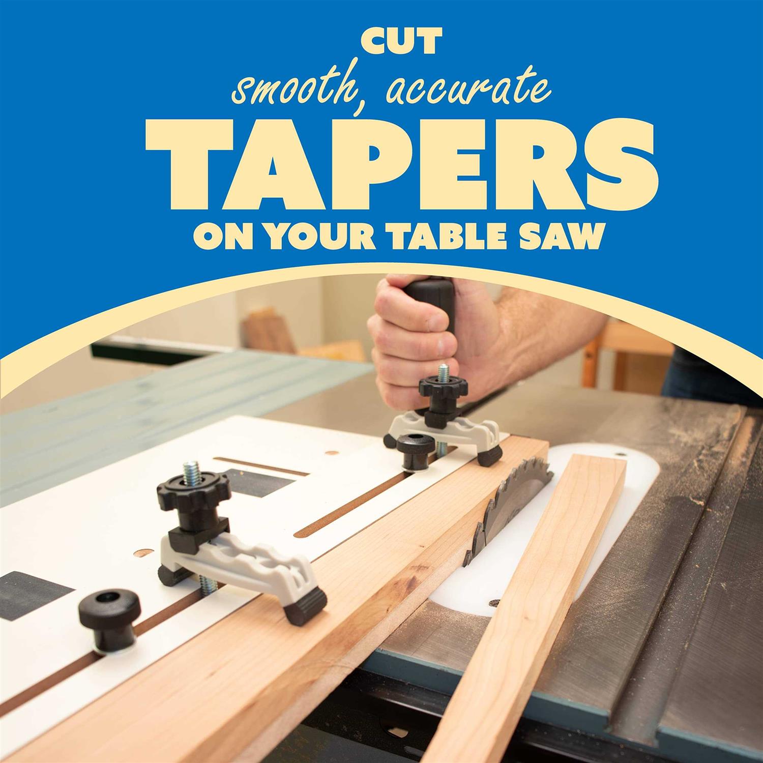 Taper Jig • Straight Line Ripping Jig for Table Saws with a 3/4” Wide by 3/8” Deep Miter Slot - Shop Hardware Tools Online Store