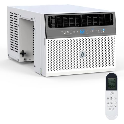 6000BTU Window Air Conditioner, AC Window Unit with Washable Filter, Remote Control, Quiet Operation, Fan, Cools Up to 370 Square Feet, 110V/60Hz