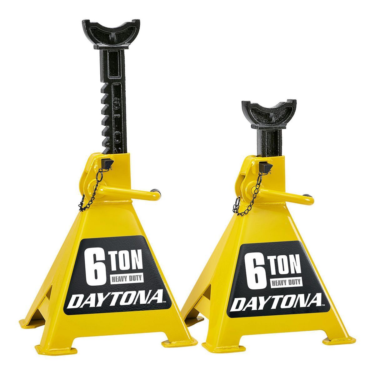DAYTONA 6 Ton Heavy Duty Ratcheting Jack Stands, Slate Gray