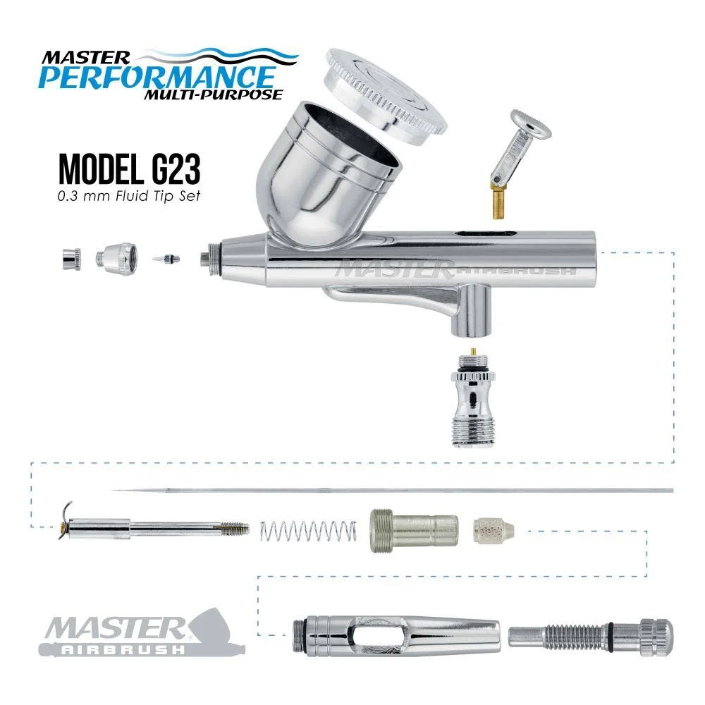 Airbrush Kit Master Compressor Mini Portable, Air Hose u0026 Case