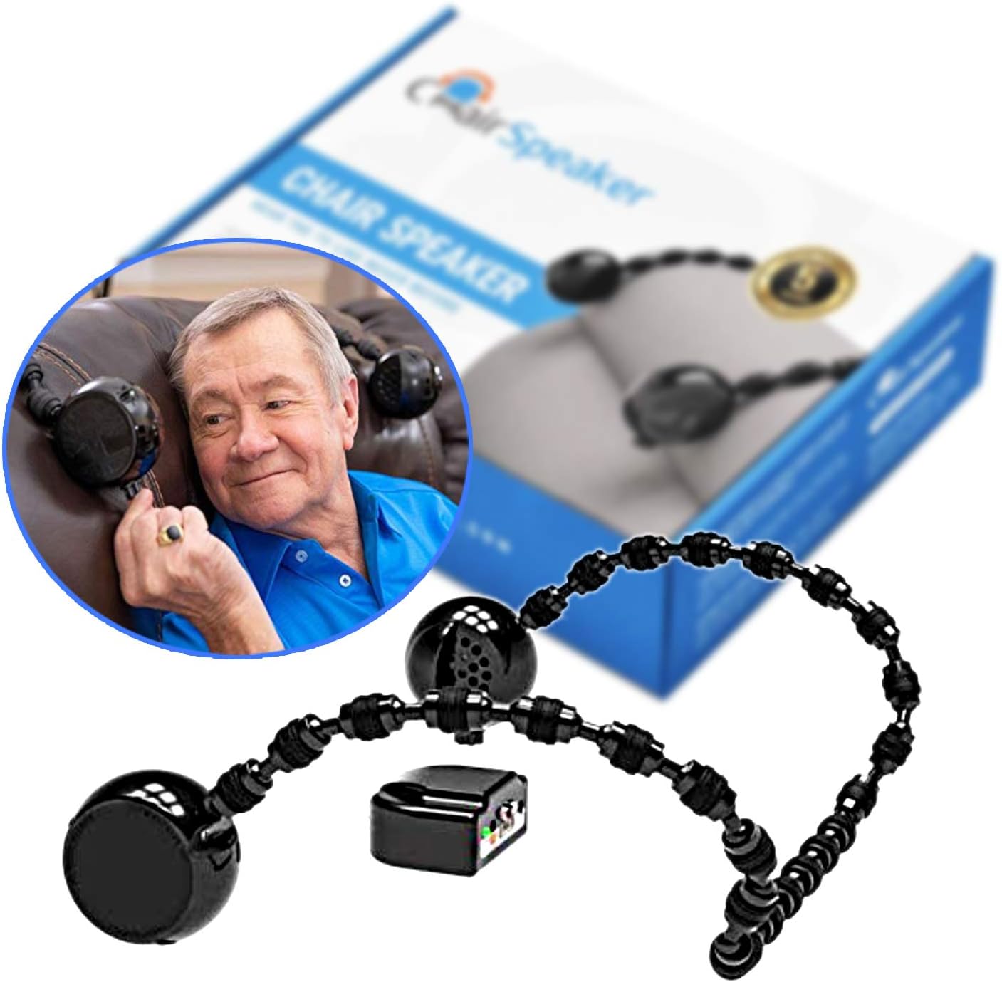 CS3 - Wireless TV Speakers for Hearing Impaired, Voice Enhancing, Near-Ear Clarity, Compatible with Most TVs & Streaming Apps