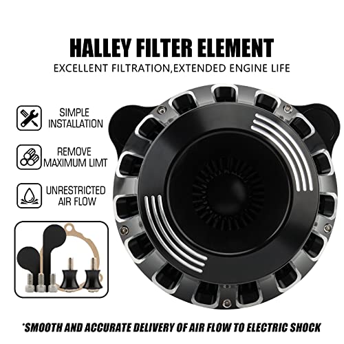 Air Cleaner Air Intake Filter Kit CNC Cut for Harley 2017-2023 Touring Road Glide Road King Street Glide Electra Glide 18-2023 Softail Fat Boy Street Bob FXDR 114 Fat Bob