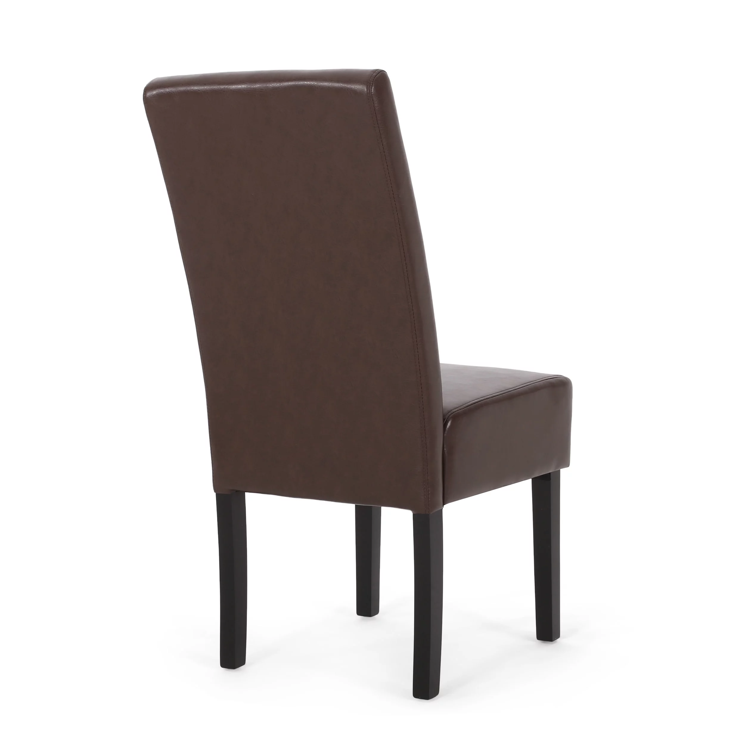Noble House Monita Faux Leather Dining Chairs, Set of 4, Dark Brown,Espresso
