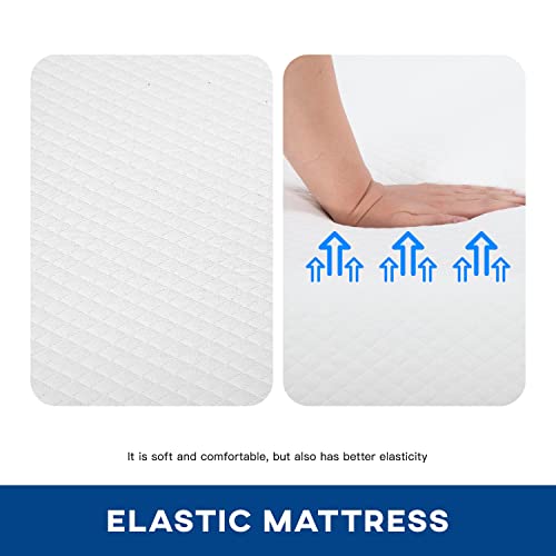 FDW 8 inch Twin Mattress Gel Memory Foam Mattress for Cool Sleep & Pressure Relief, Medium Firm Mattresses CertiPUR-US Certified/Bed-in-a-Box/Pressure Relieving (8 in, Twin)