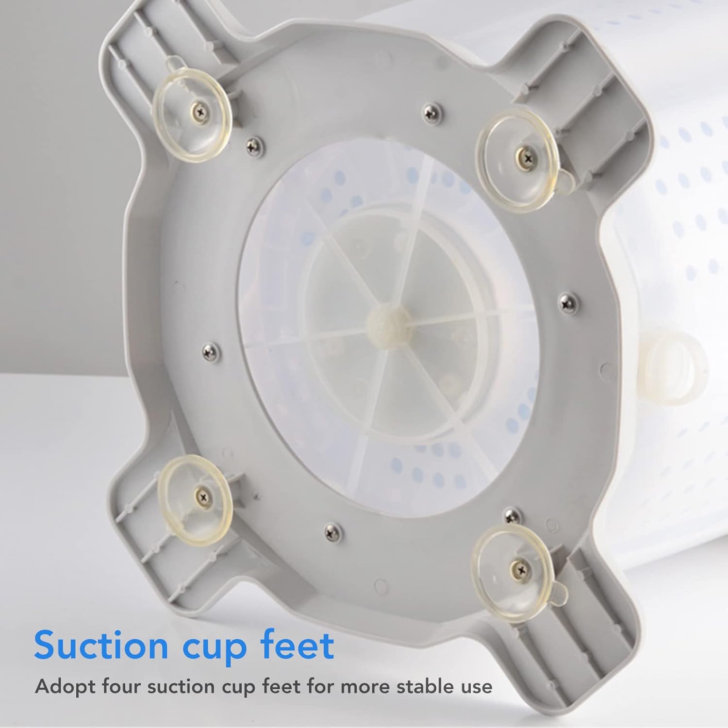 Hand Crank Washing Machine Portable Non-Electric Manual Clothes Washer Mini Washer Energy Saving for Dormitory Apartment Camping Grey