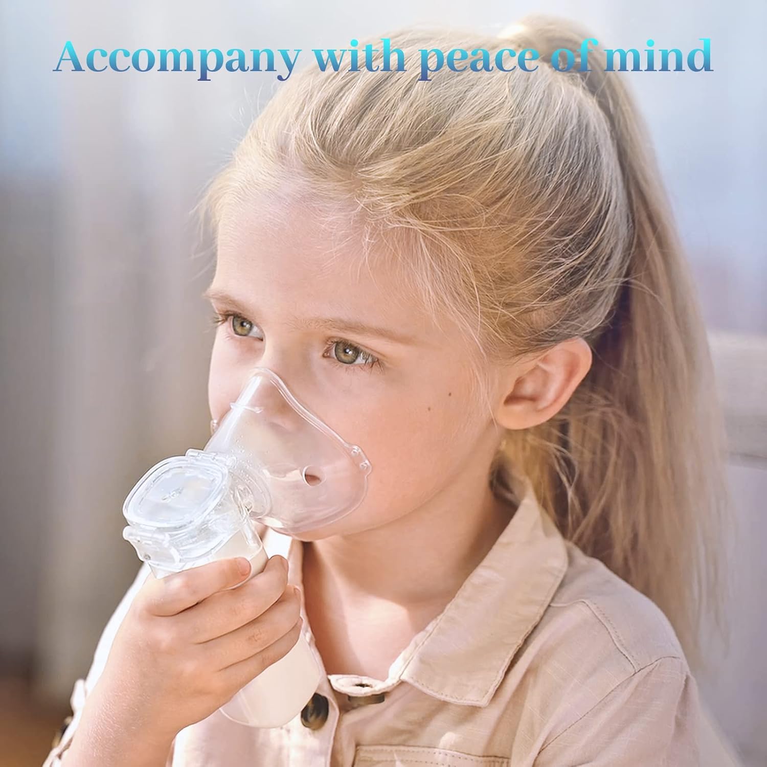 Household Nebulizer, Home Mesh Nebulizer Carbon Fiber nebulizers Portable Inhaler for Kids Adult Elderly Pack of 2