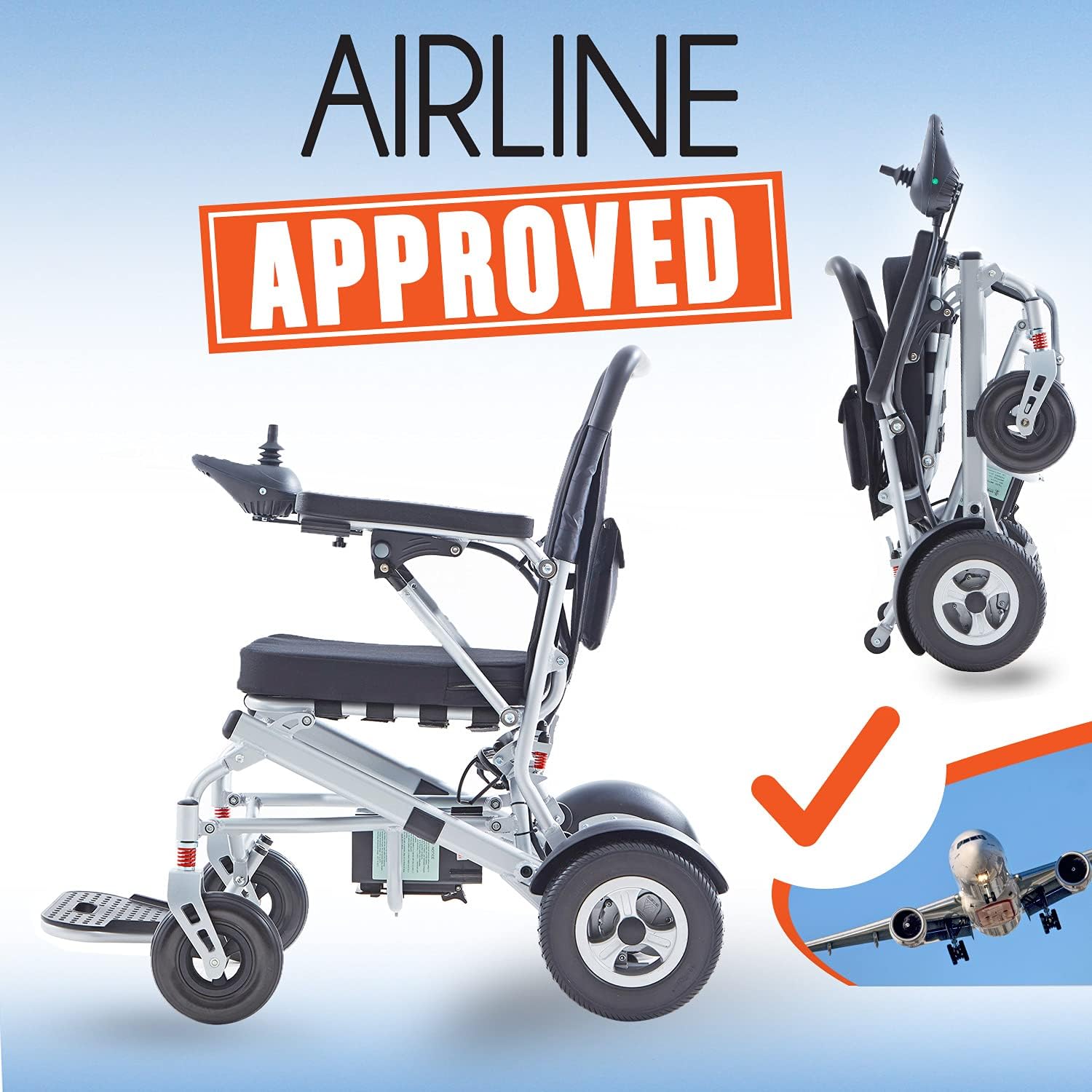 ActiWe Auto Folding Motorized Electric Wheelchair – Foldable All Terrain Long Range (Up to 20 Miles with 20AH Battery Capacity) Power Wheel Chair for Seniors– Portable Power Wheelchairs